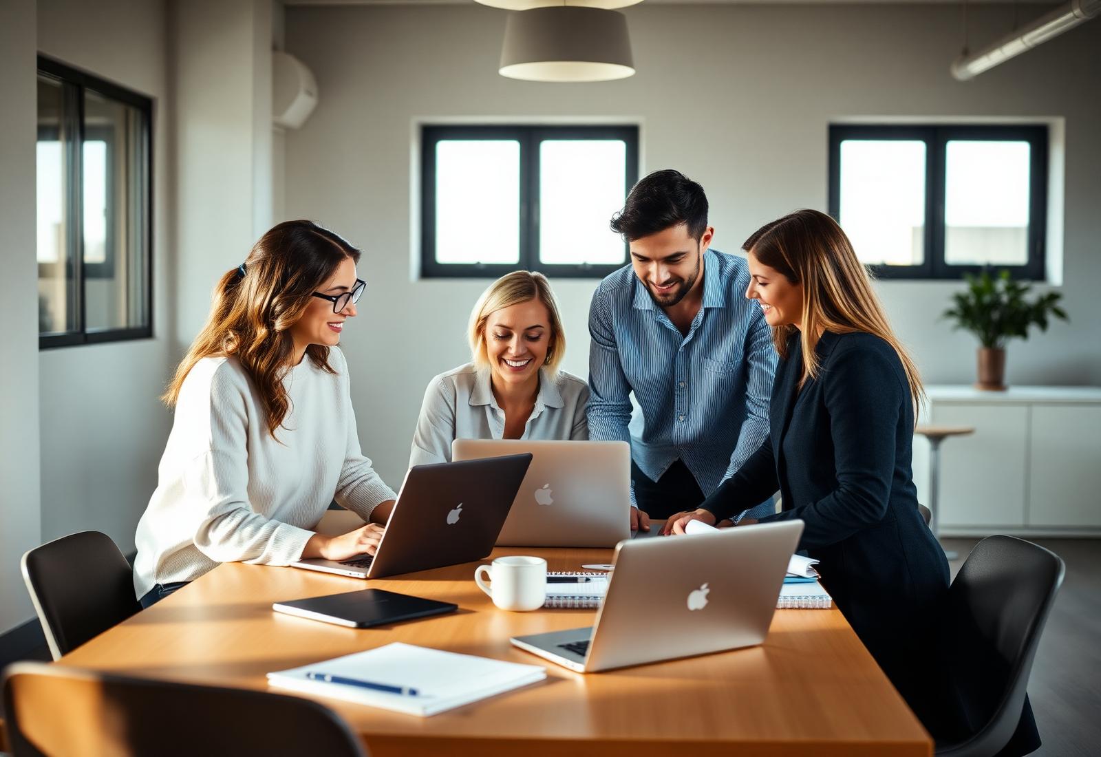 Équipe marketing en collaboration